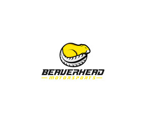 beaver motosport logo design illustration
 - obrazy, fototapety, plakaty