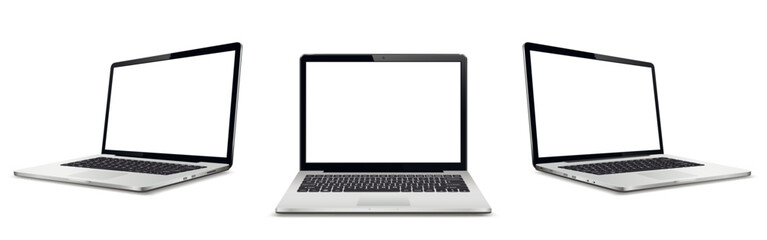Vector illustration of laptop isolated on white background