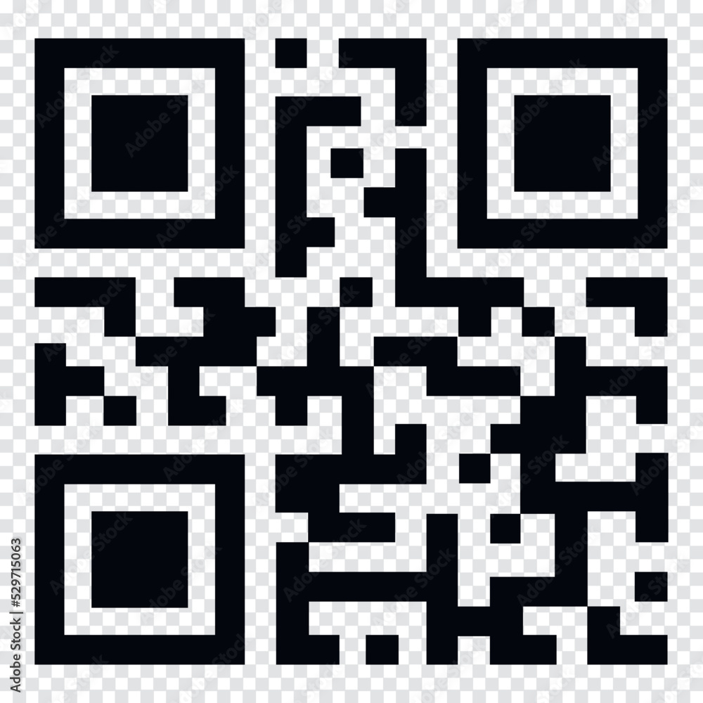 Fototapete qr code isolated on transparent background