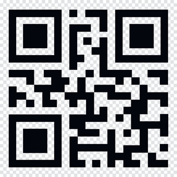 QR code isolated on transparent background