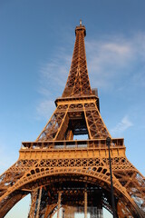 Fototapeta na wymiar The Eiffel Tower at golden hour