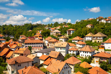 Fototapeta na wymiar View of the town of Tešanj