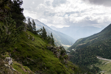 Obraz premium View from hiking in Estanys de Trstaina in Andorra