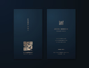 Vertical Business Card Editable Template
