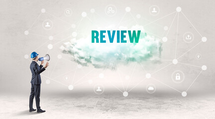 Engineer working on a social media concept