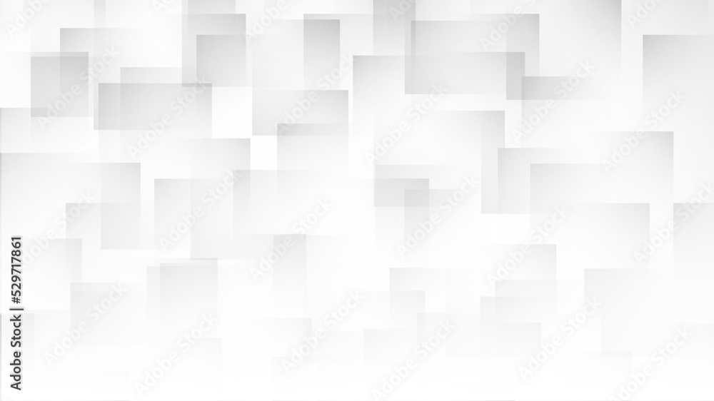 Wall mural modern abstract background with squares white gray gradient color