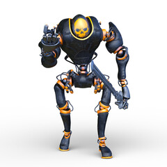 Naklejka premium 戦闘ロボット