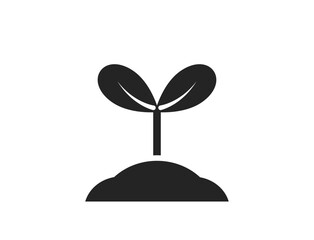 sprout icon. organic farming and agriculture symbol. isolated vector image