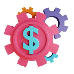 3D illustration Making money suitable for business and finance