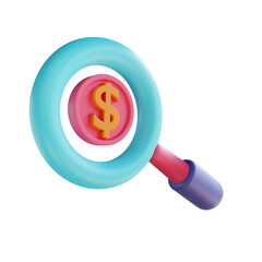 3D illustration search funding suitable for business and finance