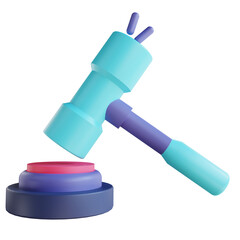 3D illustration auction suitable for business and finance