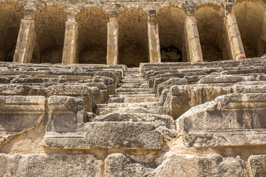 Belkiz - Antalya, Turkey: Roman amphitheater of Aspendos