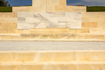 Canakkale,Turkey : Chunuk Bair New Zeland Memorial, Chunuk Cemetery in Conk Bayiri, Gallipoli.	 - obrazy, fototapety, plakaty