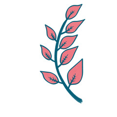 Fototapeta premium Aesthetic plants crayon 