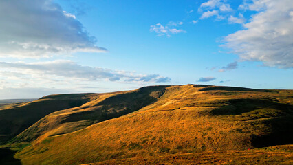 Amazing landscape at Snake Pass in the Peak District National Park - drone photography