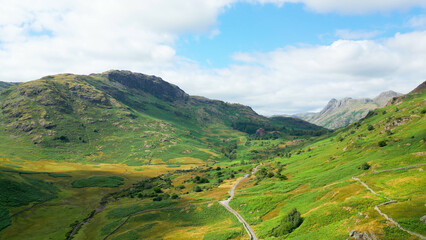 Obraz premium Amazing landscape of Lake District National Park from above - drone photography