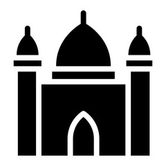 mosque glyph icon