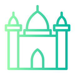 mosque gradient icon