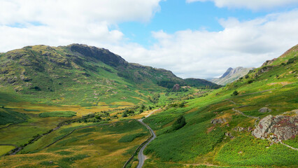 Wonderful Lake District National Park from above - drone photography