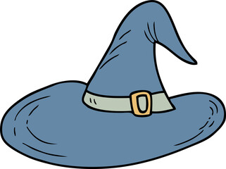 Doodle drawing witchs hat.
