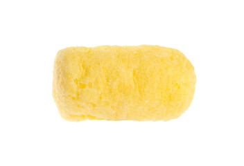 One tasty corn puff isolated on white