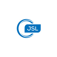JSL letter design for logo and icon.JSL typography for technology, business and real estate brand.JSL monogram logo.