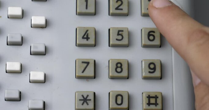 dialing number on an old phone, call retro telephone. High quality 4k footage