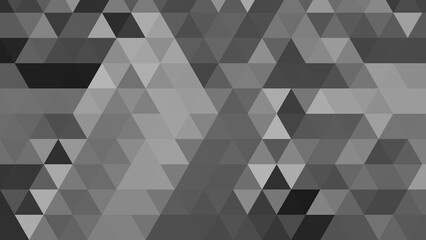Black and white polygonal pattern Abstract geometric background Triangular mosaic, perfect for website, mobile, app, advertisement, social media