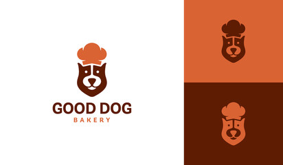 Dog  chef  hat logo design
