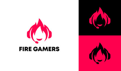 Fire gamers logo design for esport or gamers community © Pirage Design