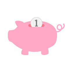 ブタの貯金箱。
貯金のコンセプト。