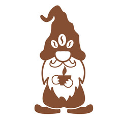 Three Gnome Holding Coffee Design