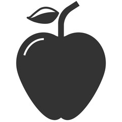 Apple solid style icon, food and drink concept 128x128 pixel perfect icon transparency background for website UI media, mobile application, poster design