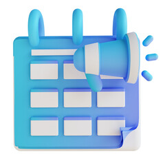 3D illustration promotion calendar