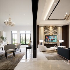 3D Rendering Modern House Design