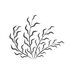 Seaweed logo template vector