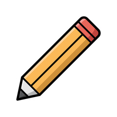 pencil icon vector design template in white background