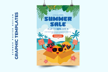 Summer Sale Graphic template easy to customize simple and elegant design