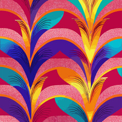 many forms fashion fabric design. Diagonal ikat stripes. Zigzag pattern seamless.Geometric chevron abstract illustration.