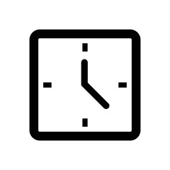 clock icon vector design template in white background