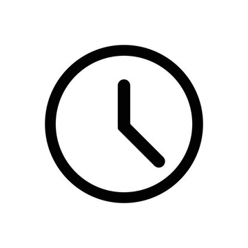 clock icon vector design template in white background