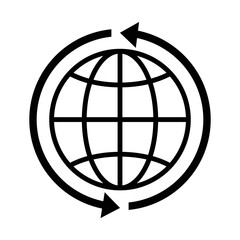 internet globe icon vector design template in white background