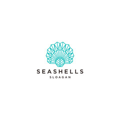 Seashells logo design icon vector