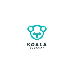 Koala logo desing icon vector