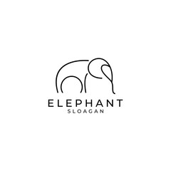 Elephant logo desing icon vector