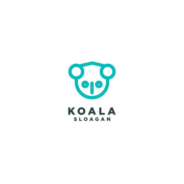 Koala logo desing icon vector