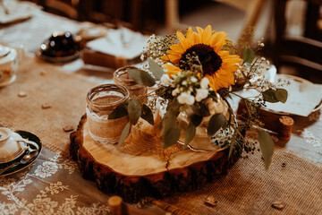 florale Hochzeitsdeko im Boho Stil