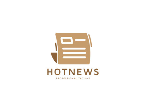 News symbol logo design illustration