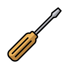 screw driver icon vector design template in white background