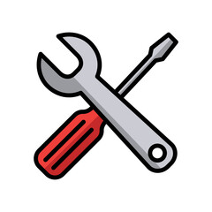 screw driver icon vector design template in white background